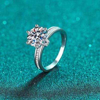 3 Carat Moissanite 925 Sterling Silver Ring - Trendsi - Flyclothing LLC