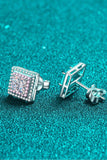 Moissanite Square Stud Earrings - Trendsi - Flyclothing LLC