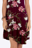 Floral Round Neck Short Sleeve Dress - Trendsi - Flyclothing LLC
