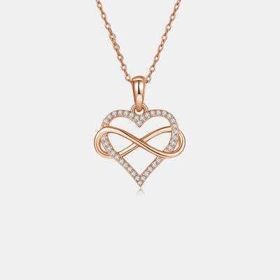 Moissanite 925 Sterling Silver Heart Shape Necklace - Trendsi - Flyclothing LLC