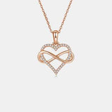 Moissanite 925 Sterling Silver Heart Shape Necklace - Trendsi - Flyclothing LLC