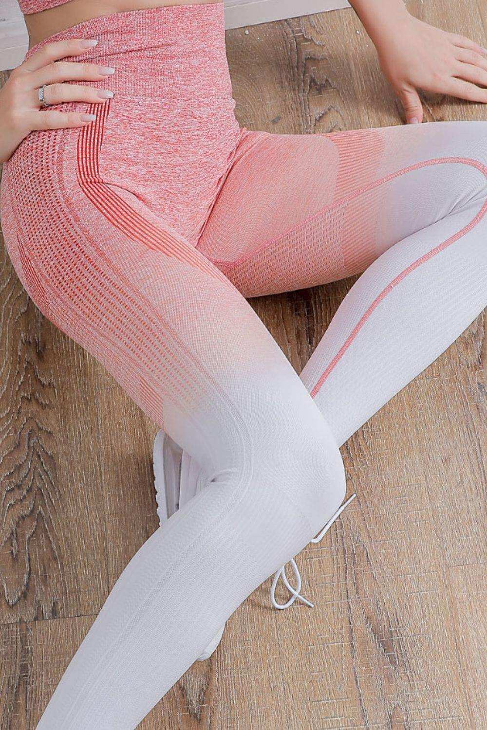Gradient High Waist Sports Leggings - Trendsi - Flyclothing LLC