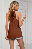 Gathered Detail Tied Sleeveless Top - Trendsi - Flyclothing LLC