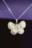 1 Carat Moissanite Butterfly Pendant Necklace - Trendsi - Flyclothing LLC