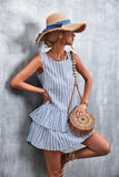 Striped Layered Sleeveless Dress - Trendsi - Flyclothing LLC