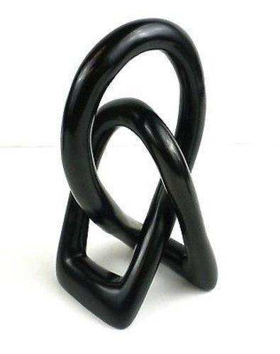 Soapstone Lovers Knot 6 inch Black - SMOLArt - Flyclothing LLC