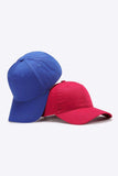 Plain Adjustable Cotton Baseball Cap - Trendsi - Flyclothing LLC