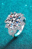 10 Carat Moissanite Flower-Shaped Ring - Trendsi - Flyclothing LLC