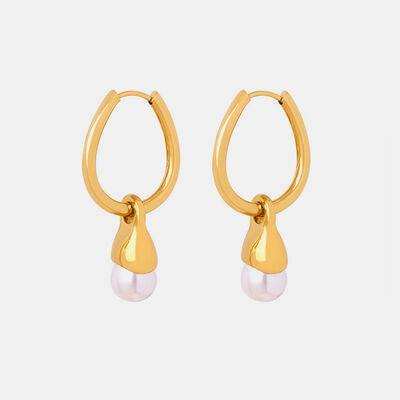 Titanium Steel Huggie Earrings - Trendsi - Flyclothing LLC