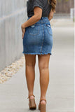 RISEN Amelia Full Size Denim Mini Skirt - Trendsi - Flyclothing LLC