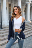 Buttoned V-Neck Long Sleeve Cardigan - Trendsi - Flyclothing LLC