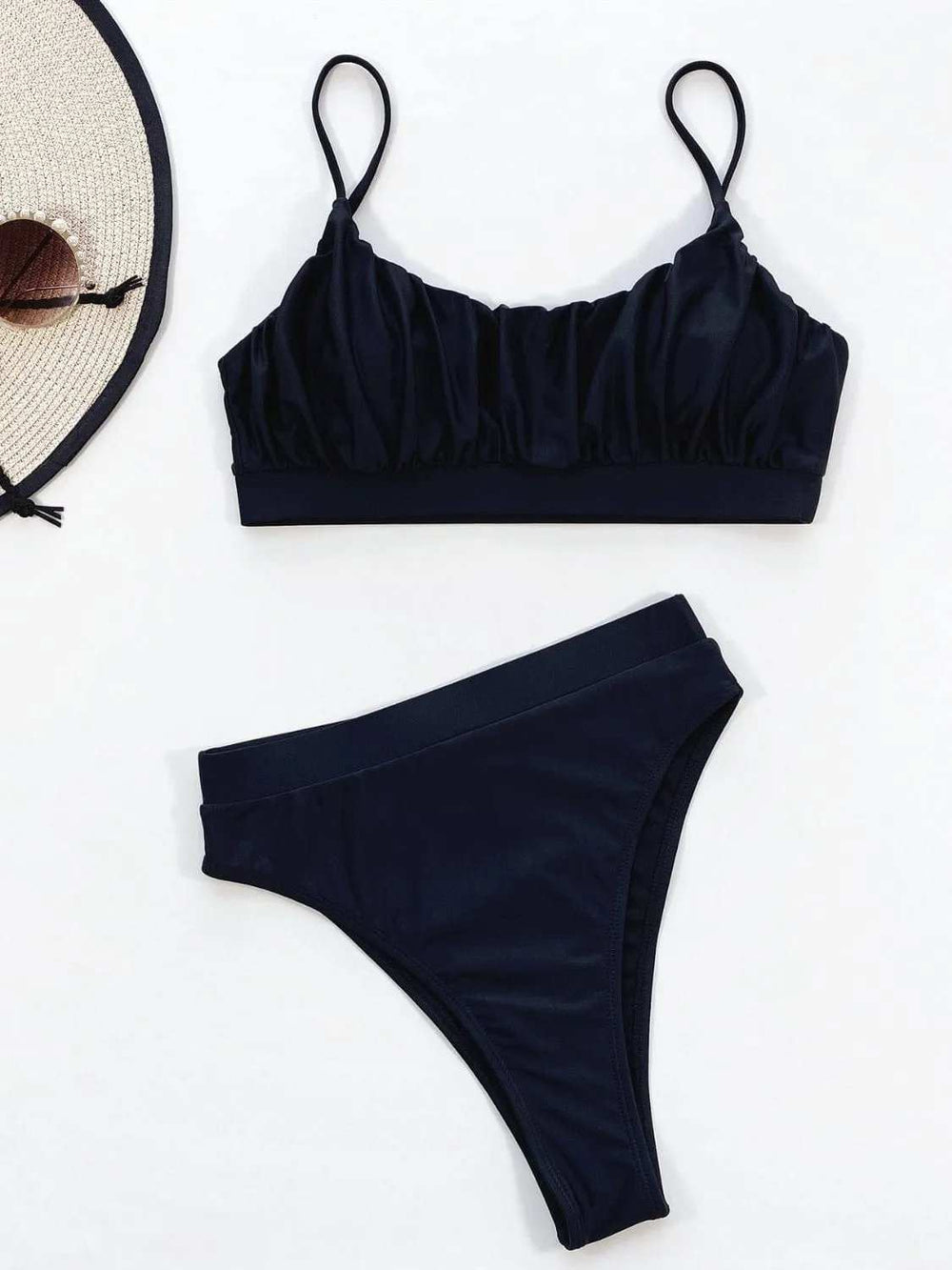 Adjustable Strap Ruched Two-Piece Swim Set - Trendsi - Flyclothing LLC