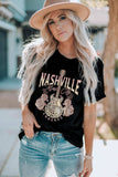 NASHVILLE MUSIC CITY Graphic Tee Shirt - Trendsi - Flyclothing LLC