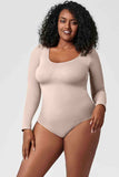 Long Sleeve Shaping Bodysuit - Trendsi - Flyclothing LLC