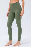 Wide Waistband Slim Fit Active Leggings - Trendsi - Flyclothing LLC