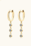 Moissanite Decor 925 Sterling Silver Earrings - Trendsi - Flyclothing LLC