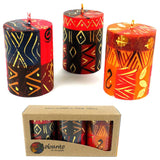 Set of Three Boxed Hand-Painted Candles - Bongazi Design - Nobunto - Nobunto - Flyclothing LLC