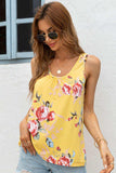 Floral Scoop Neck Tank Top - Trendsi - Flyclothing LLC