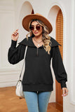Half-Zip Collared Sweatshirt - Trendsi - Flyclothing LLC