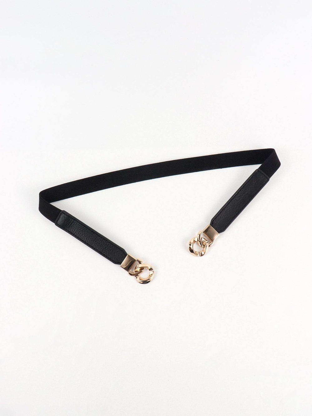 Zinc Alloy Buckle Elastic PU Belt - Trendsi - Flyclothing LLC