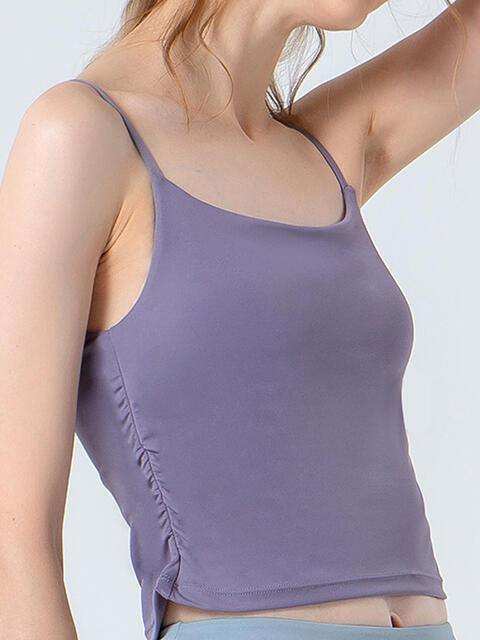 Ruched Sports Cami - Trendsi - Flyclothing LLC