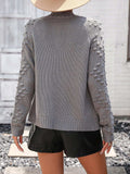 Open Front Long Sleeve Cardigan - Trendsi - Flyclothing LLC