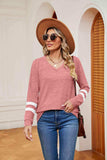 V-Neck Long Sleeve T-Shirt - Trendsi - Flyclothing LLC