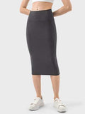 Slit Wrap Active Skirt - Trendsi - Flyclothing LLC