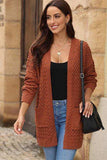 Open Front Dropped Shoulder Cardigan with Pockets - Trendsi - Flyclothing LLC