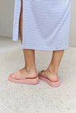 Forever Link Studded Cross Strap Sandals in Blush - Trendsi - Flyclothing LLC
