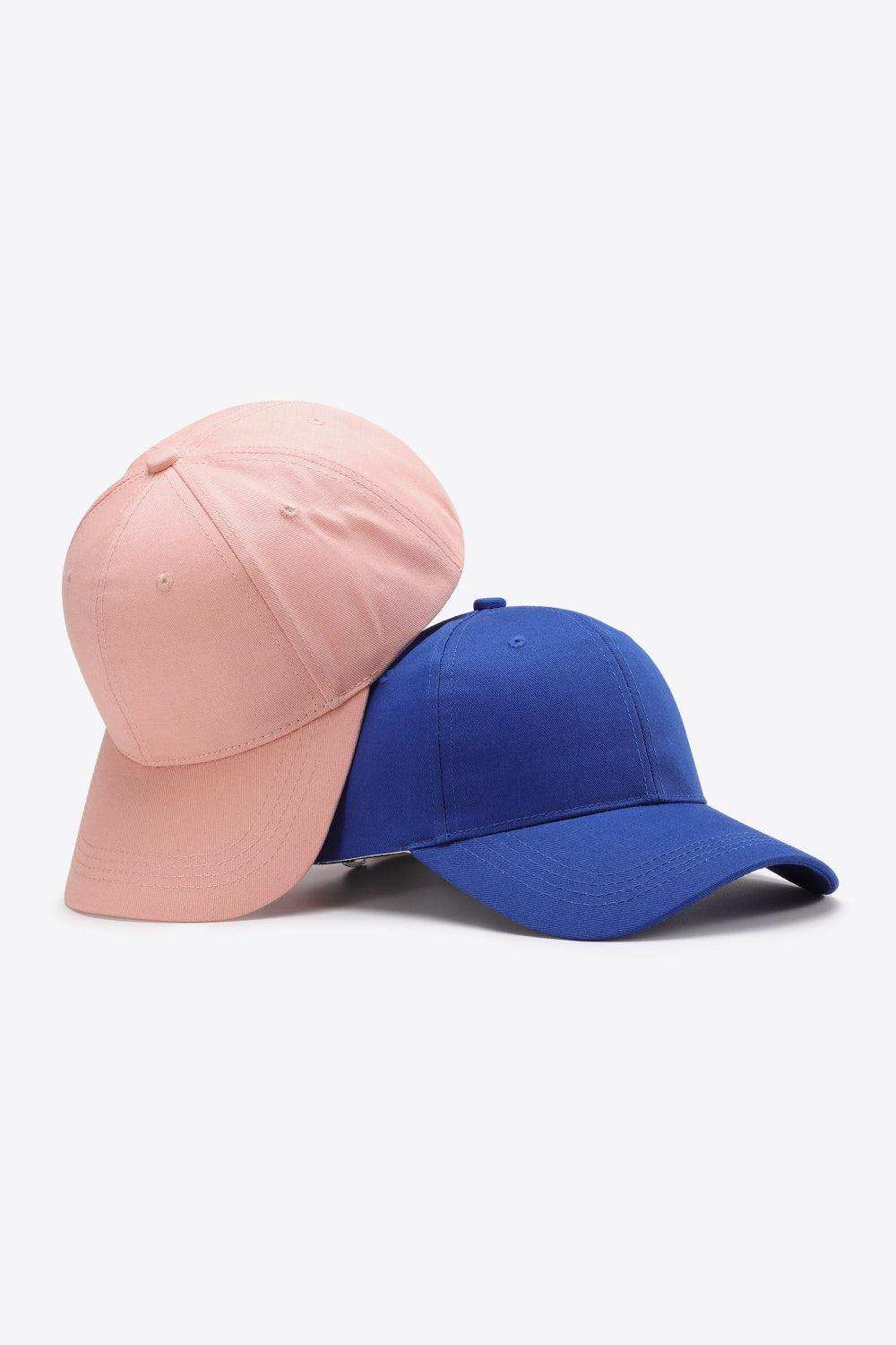 Plain Adjustable Cotton Baseball Cap - Trendsi - Flyclothing LLC