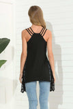 Printed Scoop Neck Strappy Tank - Trendsi - Flyclothing LLC