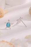 Opal Turtle 925 Sterling Silver Stud Earrings - Trendsi - Flyclothing LLC