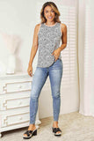 Double Take Printed Round Neck Tank - Trendsi - Flyclothing LLC