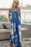 Tie-Dye Spaghetti Strap Jumpsuit with Pockets - Trendsi - Flyclothing LLC