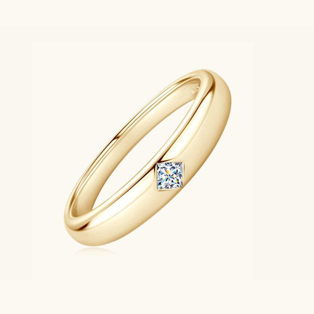 925 Sterling Silver Inlaid Moissanite Ring - Trendsi - Flyclothing LLC