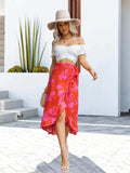 Floral Tied Ruffled Skirt - Trendsi - Flyclothing LLC