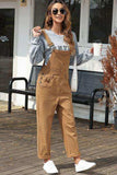 Wide Strap Buttoned Straight Overalls - Trendsi - Flyclothing LLC