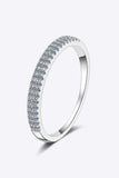 Moissanite 925 Sterling Silver Half-Eternity Ring - Trendsi - Flyclothing LLC