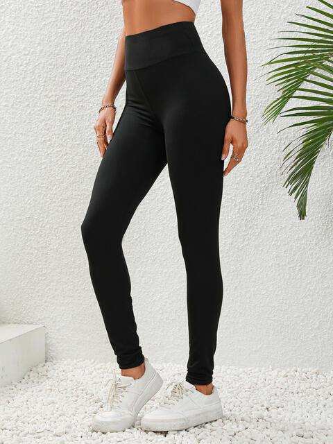 Wide Waistband Leggings - Trendsi - Flyclothing LLC