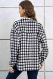 Plaid Dropped Shoulder Shirt Jacket - Trendsi - Flyclothing LLC
