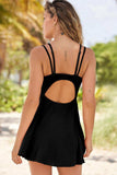 Double-Strap Cutout Swim Dress - Trendsi - Flyclothing LLC