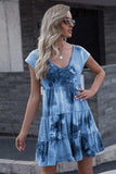 Tie-Dye Ruffle Hem Dress - Trendsi - Flyclothing LLC
