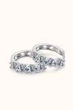 2.4 Carat Moissanite Huggie Earrings - Trendsi - Flyclothing LLC