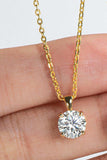 925 Sterling Silver 1 Carat Moissanite Chain-Link Necklace - Trendsi - Flyclothing LLC