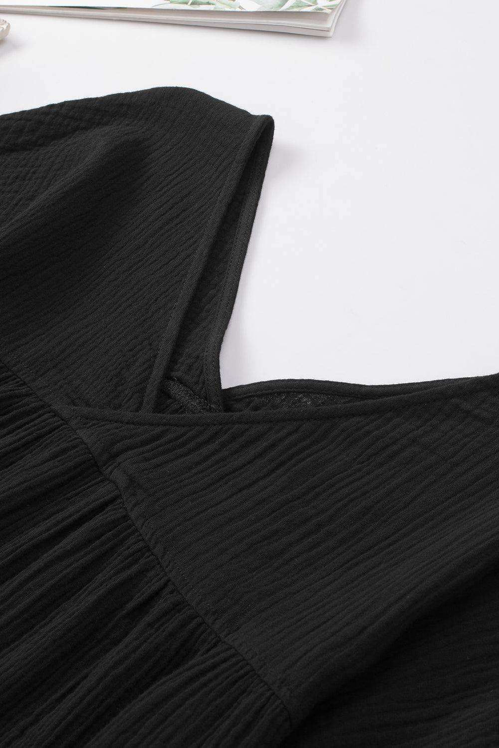 Dropped Shoulder V-Neck Blouse - Trendsi - Flyclothing LLC