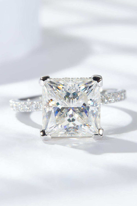 5.52 Carat Moissanite Side Stone Ring - Trendsi - Flyclothing LLC
