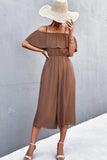 Spaghetti Strap Layered Jumpsuit - Trendsi - Flyclothing LLC