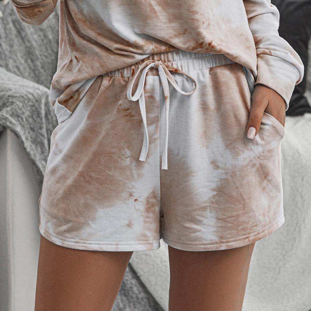 Tie-Dye Drawstring Shorts with Pockets - Trendsi - Flyclothing LLC