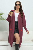 Lantern Sleeve Open Front Pocketed Cardigan - Trendsi - Flyclothing LLC